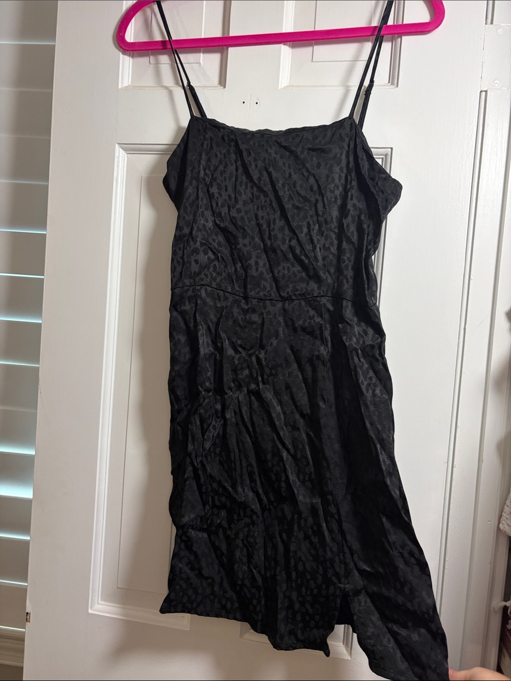 Forever 21 Black Leopard-Print Satin Slip Dress